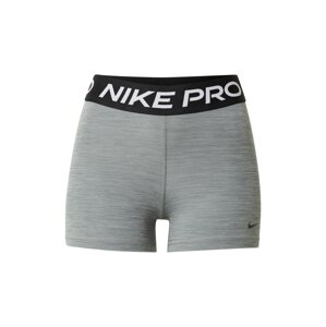 NIKE Športové nohavice 'Pro'  sivá melírovaná / čierna / biela