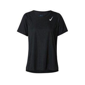 NIKE Funkčné tričko 'Race'  svetlosivá / čierna