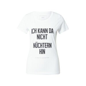 EINSTEIN & NEWTON Tričko 'Ich Kann Da Nicht…'  čierna / biela