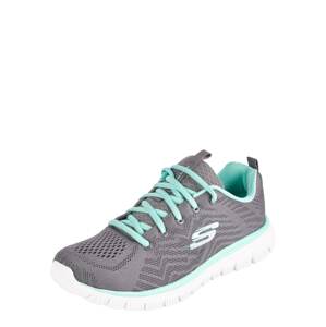 SKECHERS Nízke tenisky 'Graceful Get Connected'  tmavosivá / mätová / biela