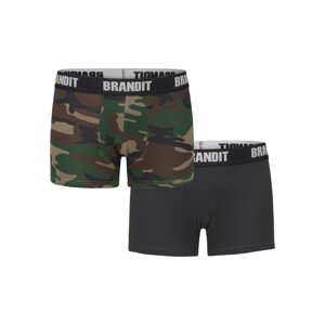 Brandit Boxerky  hnedá / zelená / kaki / čierna / biela