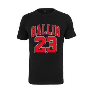 Mister Tee Tričko 'Ballin 33'  svetločervená / čierna / biela