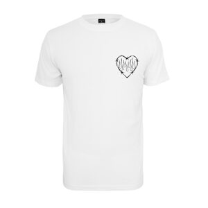 Merchcode Tričko 'Burning Hearts'  čierna / biela