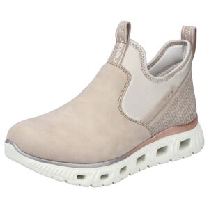 Rieker Slip-on obuv  béžová / krémová / čierna
