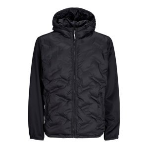 JACK & JONES Prechodná bunda 'JCOHeat'  čierna / biela