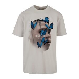 MT Upscale Tričko 'Le Papillon'  modrá / tmavošedá / svetlosivá / čierna