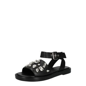 3.1 Phillip Lim Remienkové sandále  čierna / strieborná / priehľadná