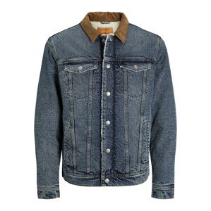 JACK & JONES Prechodná bunda 'JJIJEAN'  modrá denim / koňaková