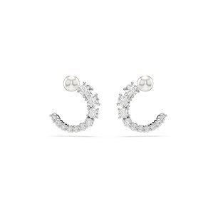 Swarovski Náušnice 'MATRIX'  strieborná / biela