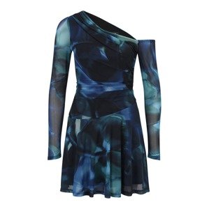 Forever New Petite Šaty 'Elise'  tmavomodrá / svetlomodrá / tmavomodrá / smaragdová