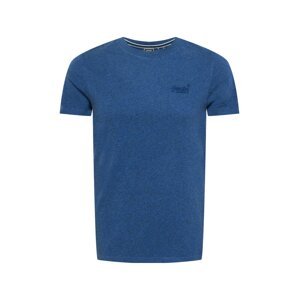 Superdry Tričko 'Essential'  tmavomodrá / modrá melírovaná