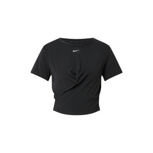 NIKE Funkčné tričko 'One Luxe'  čierna / biela