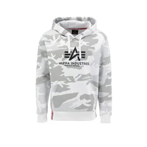 ALPHA INDUSTRIES Sveter  sivá / svetlosivá / čierna / biela