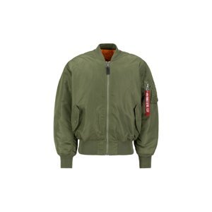 ALPHA INDUSTRIES Prechodná bunda 'MA-1'  olivová / červená