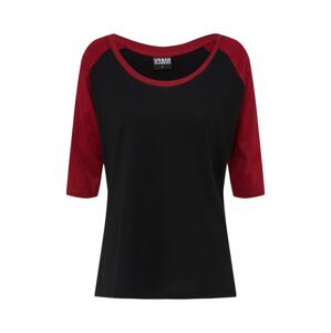 Urban Classics Tričko  burgundská / čierna