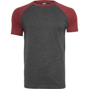 Urban Classics Tričko  tmavosivá / burgundská