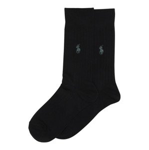 Polo Ralph Lauren Ponožky 'RIB EGYPTIAN-SOCKS-2 PACK'  čierna