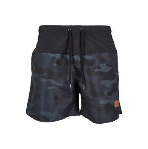 Urban Classics Plavecké šortky  dymovo modrá / modrosivá / čierna