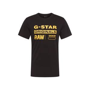 G-STAR Tričko 'Graphic 8'  žltá / čierna