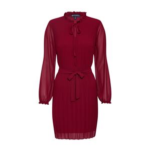 Mela London Šaty 'LONG SLEEVE PLEATED BELTED DRESS'  červená
