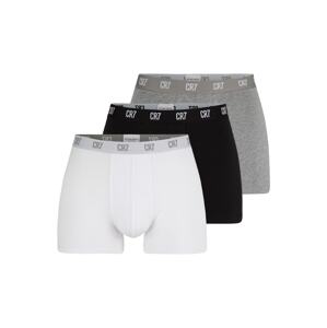 CR7 - Cristiano Ronaldo Boxerky  sivá melírovaná / čierna / biela