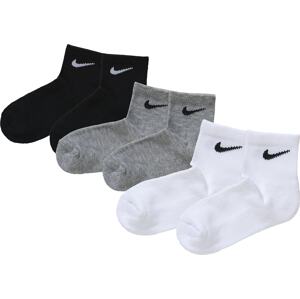 Nike Sportswear Ponožky 'Ankle'  sivá / čierna / biela