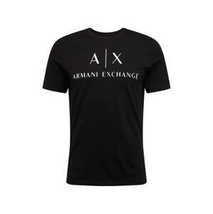 ARMANI EXCHANGE Tričko '8NZTCJ'  čierna / biela