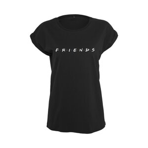 Merchcode Tričko 'Friends'  čierna / biela