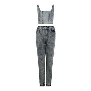 Missguided Tall Nohavicový kostým  svetlomodrá
