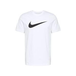 Nike Sportswear Tričko 'Swoosh'  čierna / šedobiela