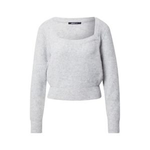 Gina Tricot Sveter 'Kim'  sivá melírovaná