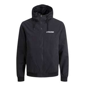JACK & JONES Prechodná bunda 'JJERush'  čierna / biela