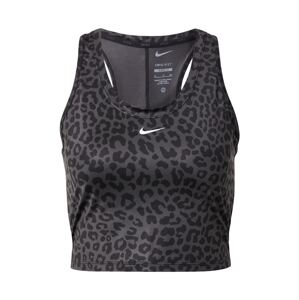 NIKE Športový top  tmavosivá / čierna