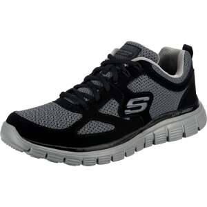 SKECHERS Nízke tenisky 'BURNS - AGOURA'  sivá melírovaná / čierna