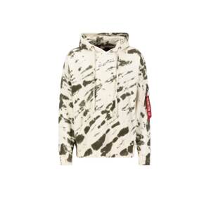 ALPHA INDUSTRIES Mikina  olivová / biela / biela ako vlna