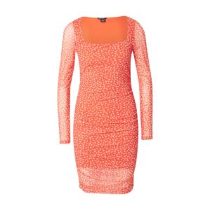 Monki Šaty  oranžová / biela