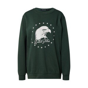 Nasty Gal Mikina 'United States'  jedľová / biela