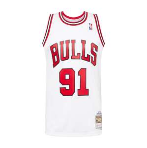 Mitchell & Ness Tričko 'NBA Chicago Bulls Dennis Rodman'  ohnivo červená / čierna / biela