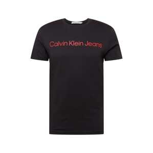 Calvin Klein Jeans Tričko  červená / čierna