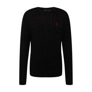 Polo Ralph Lauren Sveter 'Driver'  jasne červená / čierna