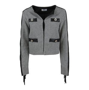 Influencer Prechodná bunda ' Houndstooth '  čierna / biela
