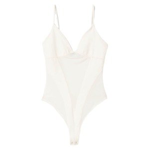 Bershka Košeľové body  biela