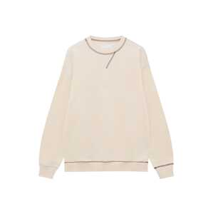Pull&Bear Mikina  piesková / hnedá / svetlosivá