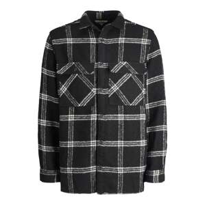 JACK & JONES Košeľa 'GORDON'  čierna / biela