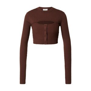Kendall for ABOUT YOU Sveter 'Mary'  tmavohnedá