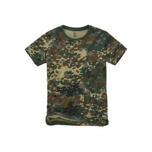 Brandit Tričko  tmavohnedá / sivá / kaki / tmavozelená