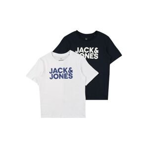 Jack & Jones Junior Tričko  modrá / tmavomodrá / biela