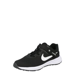 NIKE Športová obuv 'Revolution 6 FlyEase'  čierna / biela