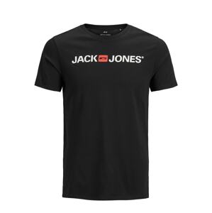 Jack & Jones Plus Tričko 'JJECorp'  svetločervená / čierna / biela