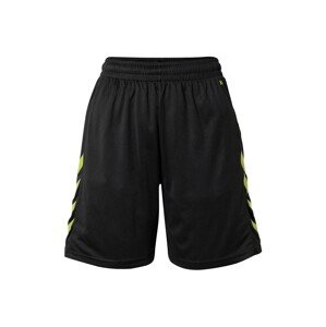 Hummel Športové nohavice  limetová / čierna